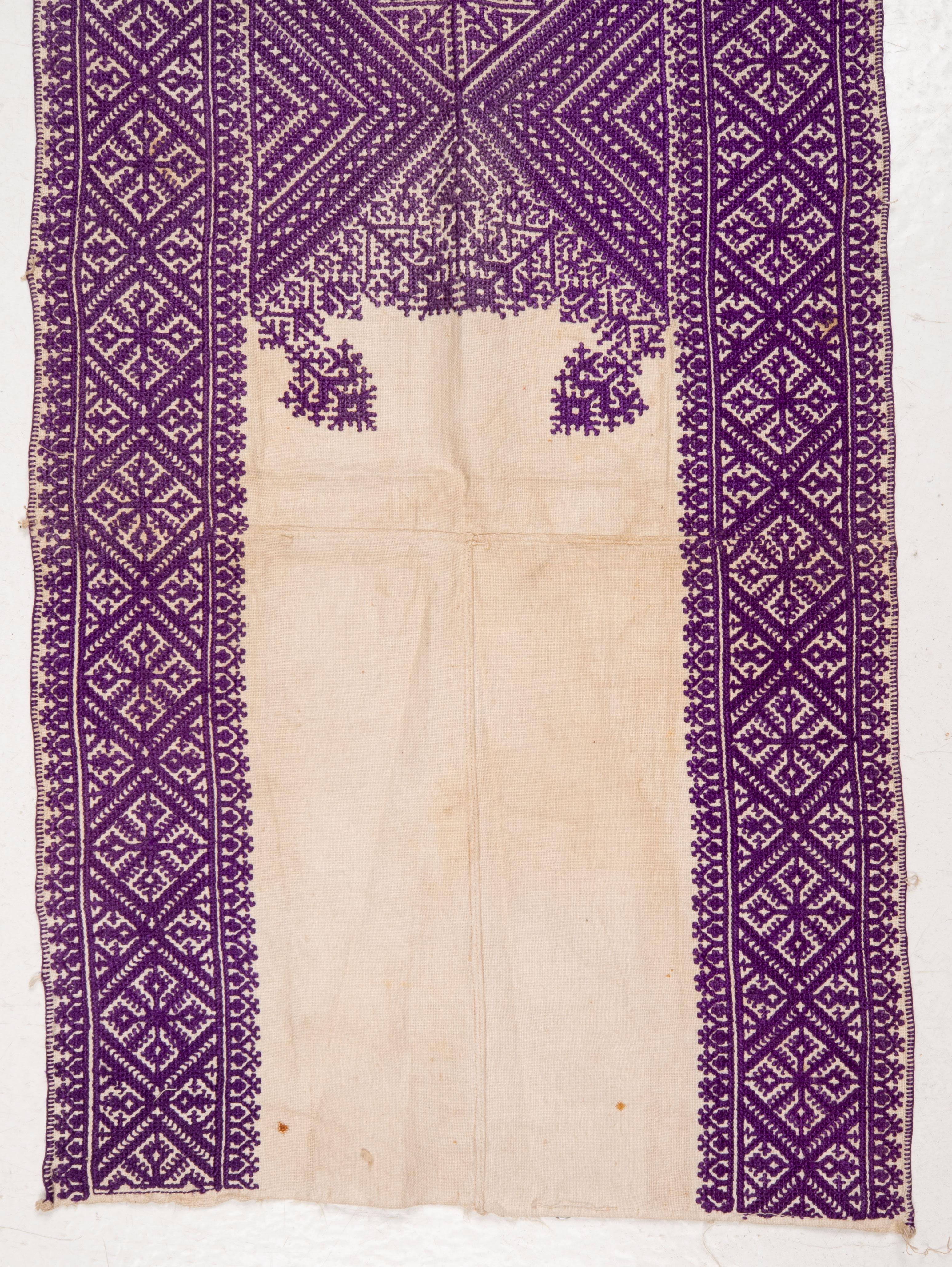 Folk Art Antique Embroidery from Fez Morocco, Early 20th Century. For Sale
