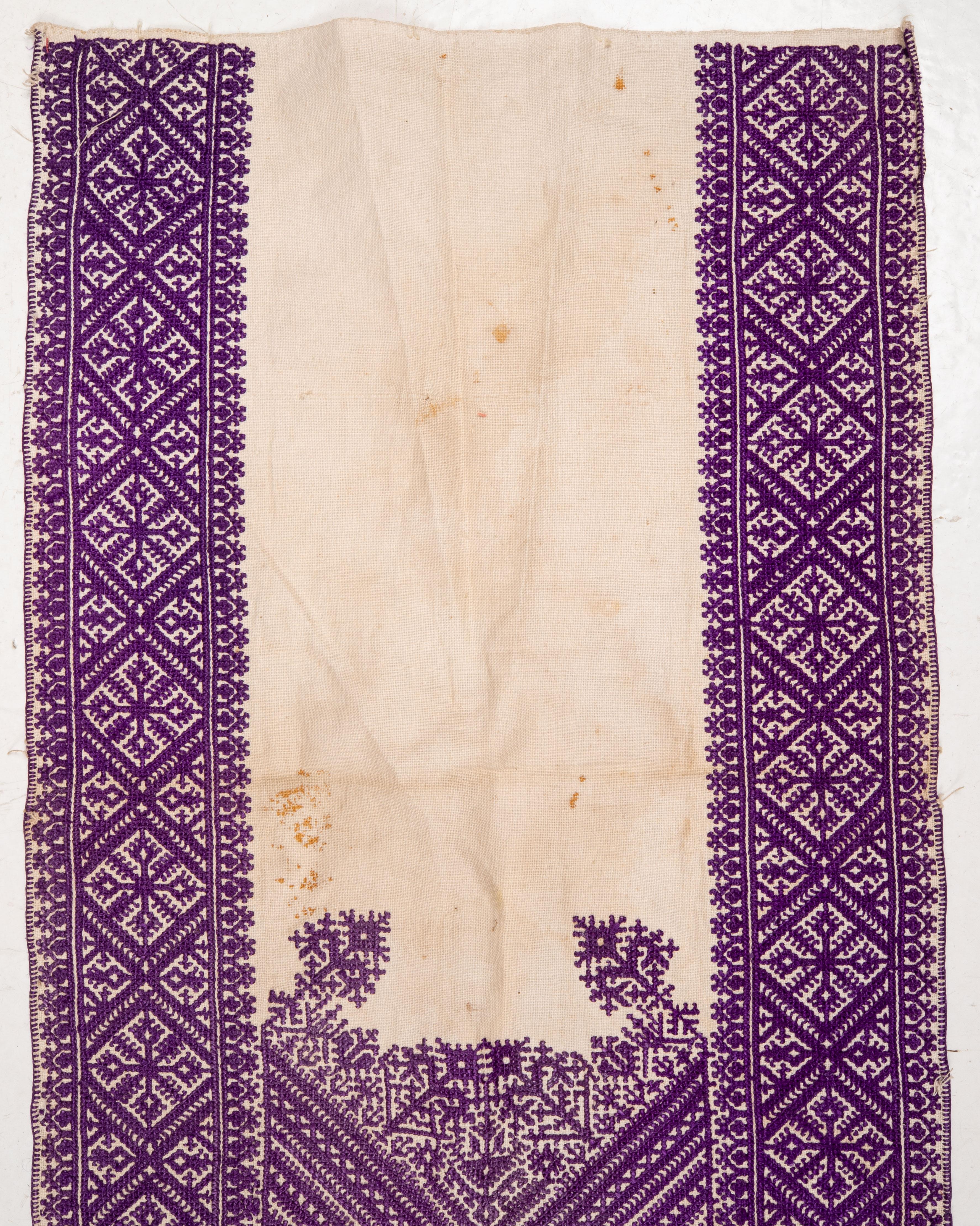 Embroidered Antique Embroidery from Fez Morocco, Early 20th Century. For Sale