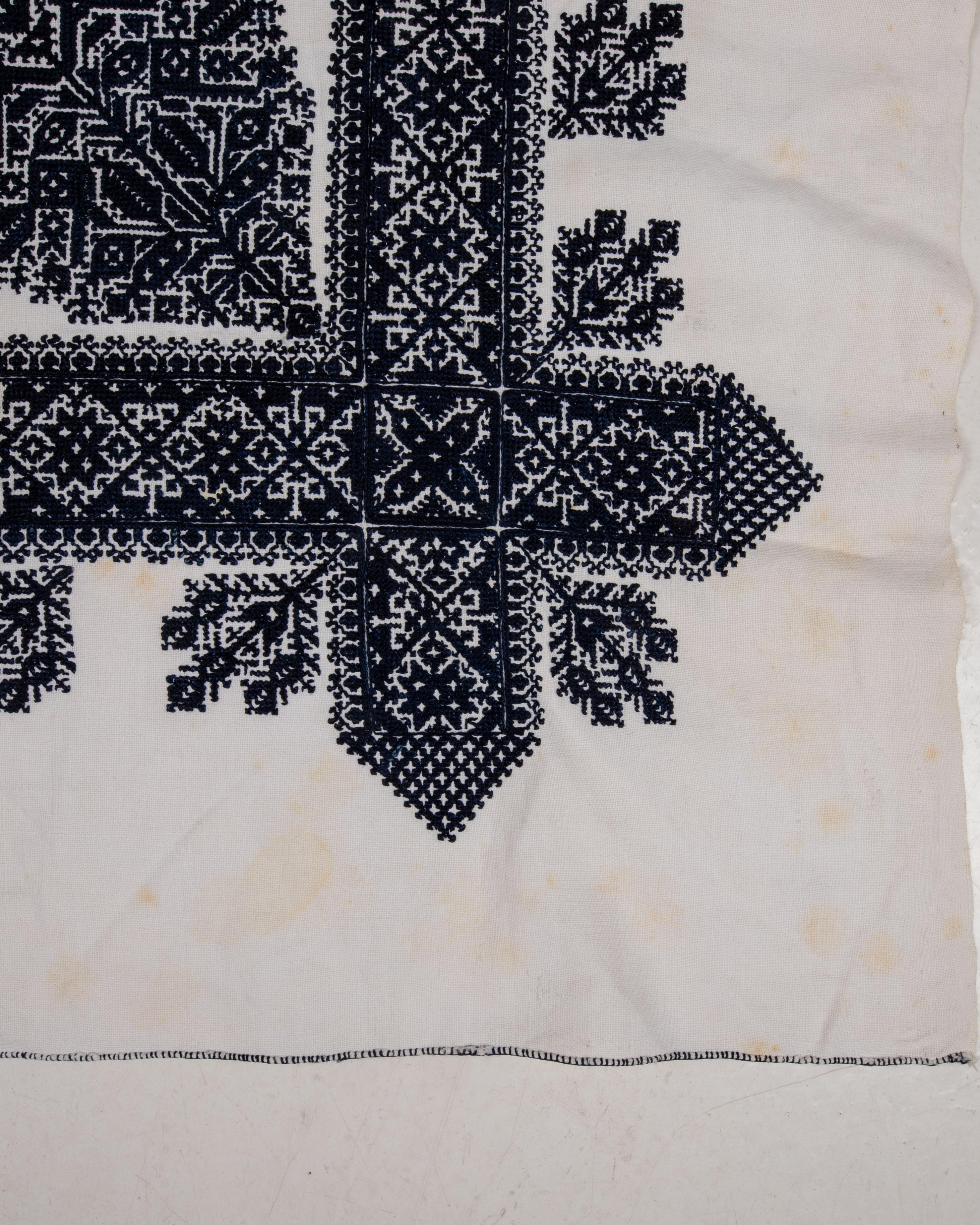Embroidered Antique Embroidery from Fez Morocco, Early 20th Century. For Sale