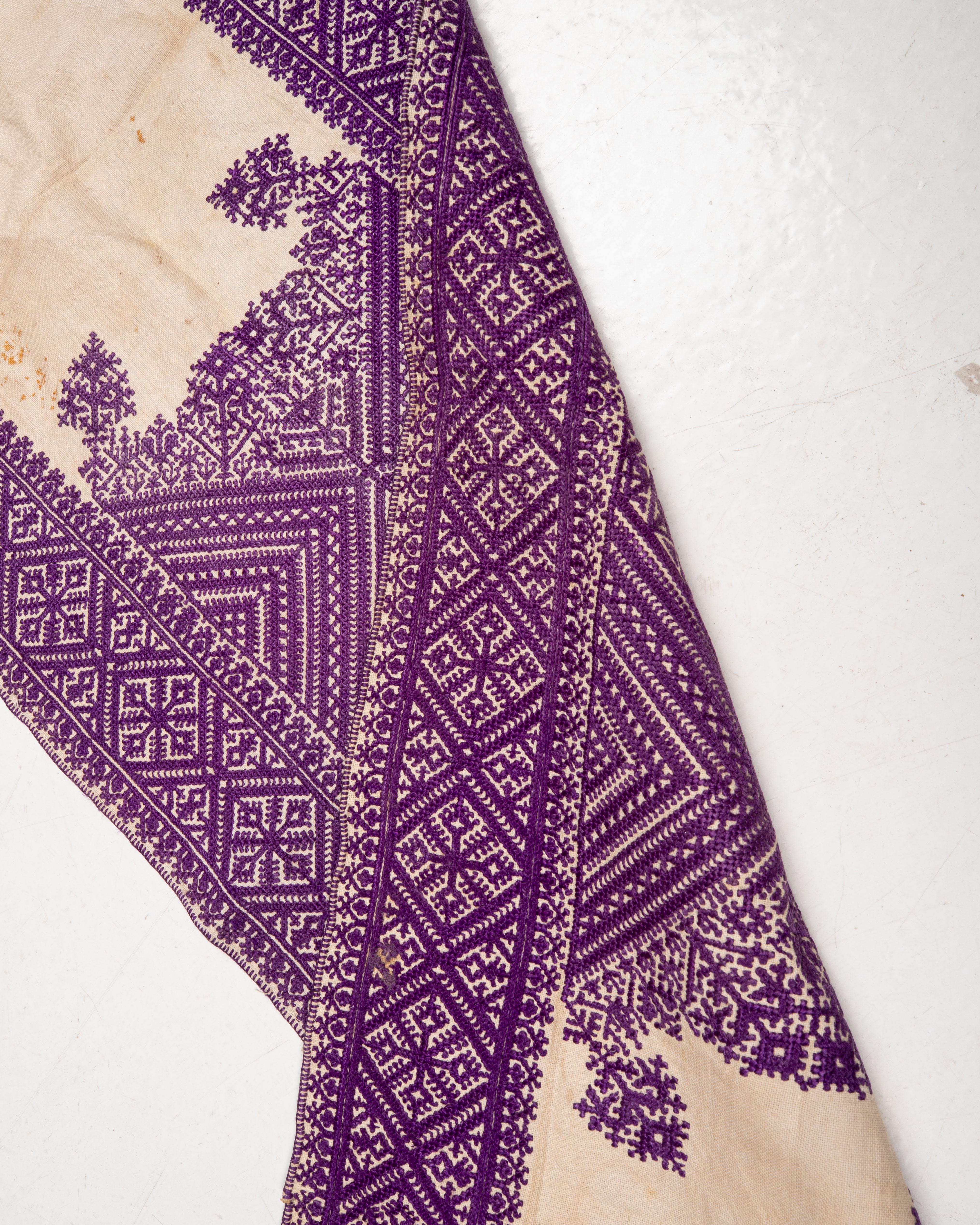 Antique Embroidery from Fez Morocco, Early 20th Century. In Fair Condition For Sale In Istanbul, TR