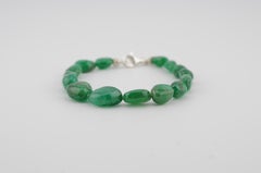 antique Emerald Bracelet – 15 Green Emeralds (Approx. 78 ct)