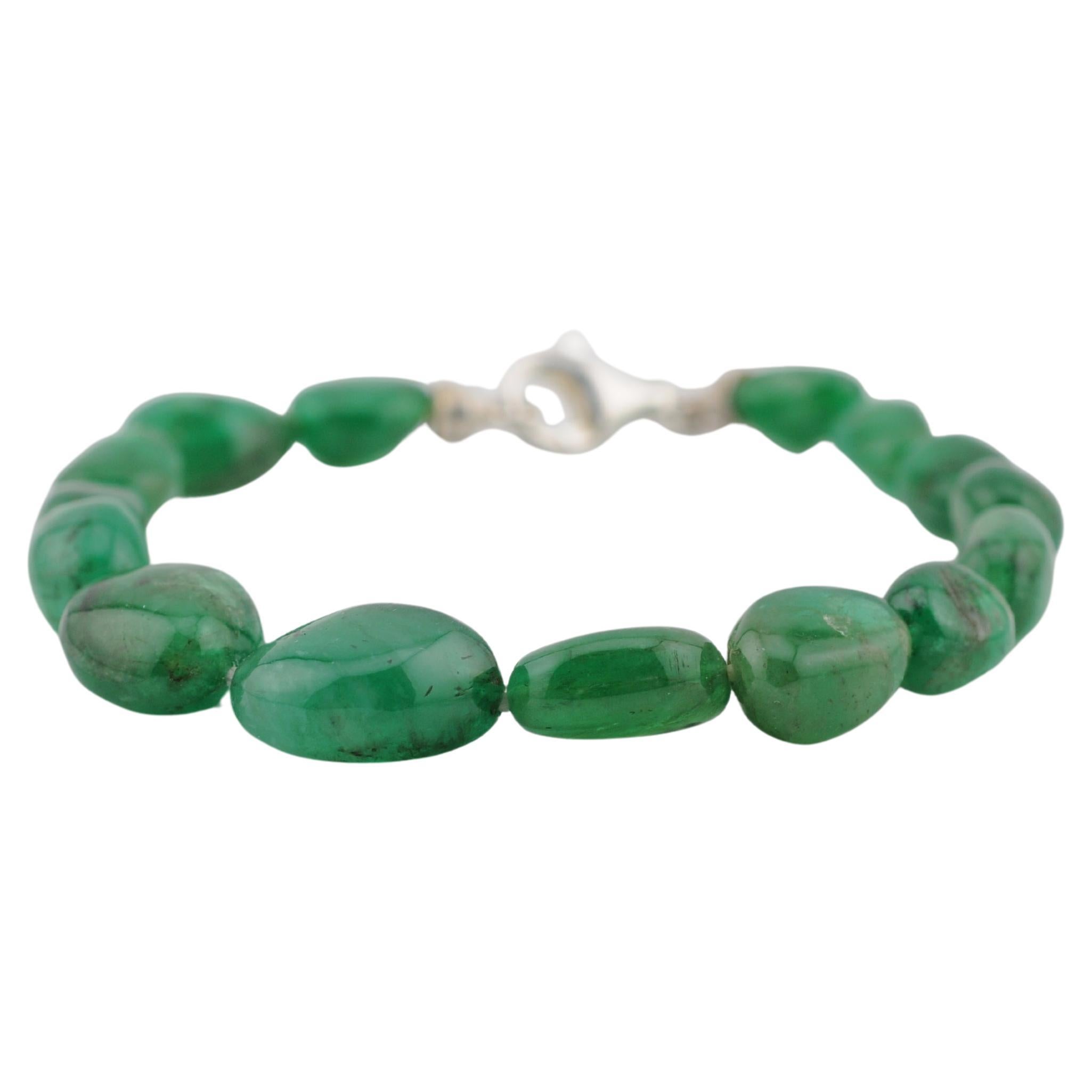 Bracciale di smeraldi antichi - 15 smeraldi verdi (circa 78 carati)