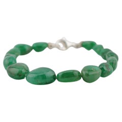 Bracciale di smeraldi antichi - 15 smeraldi verdi (circa 78 carati)