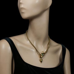 Antique Emerald, Diamond and Gold Snake Necklace by Hancocks, circa 1870