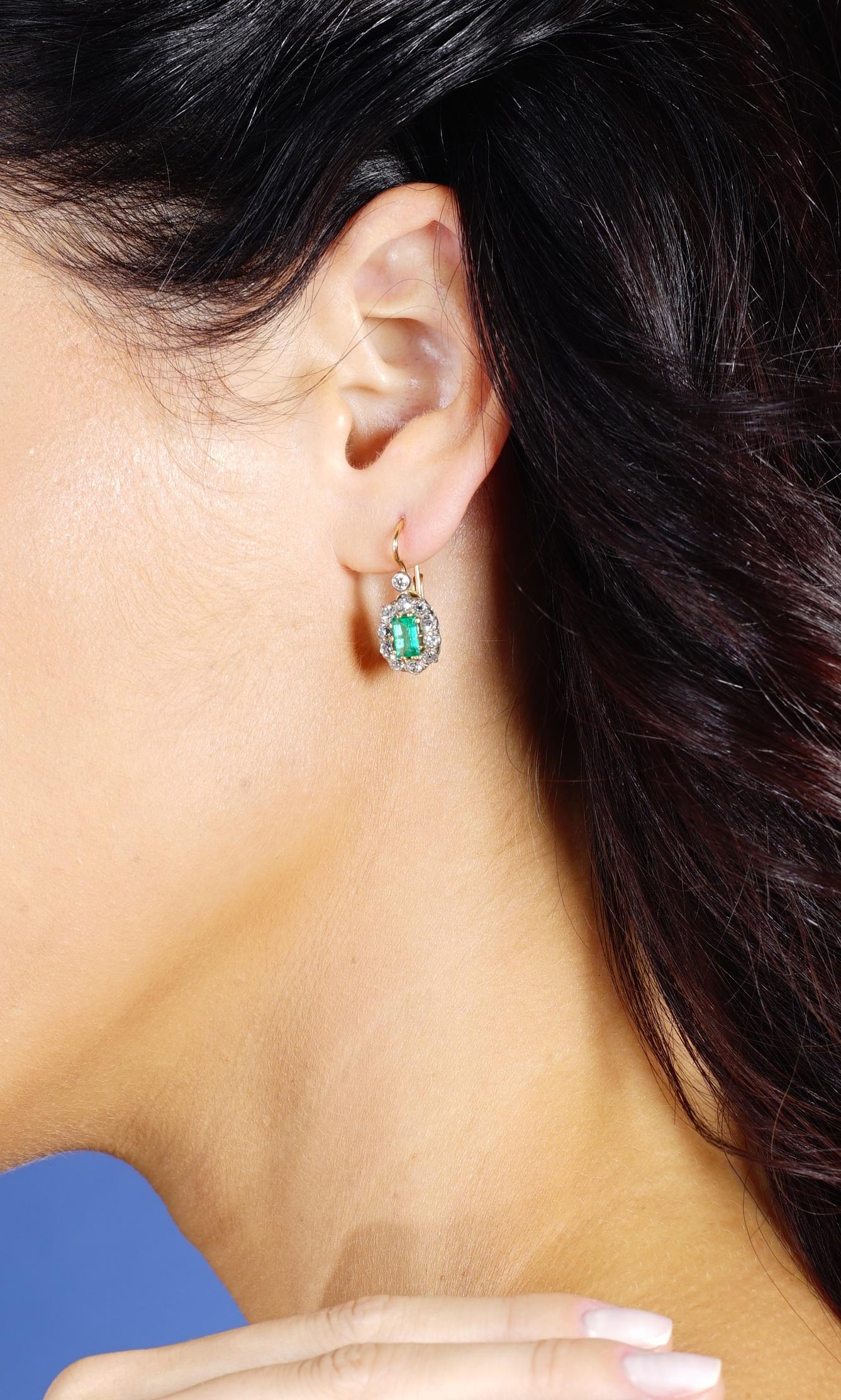 antique emerald earrings