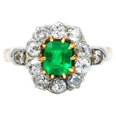 Antique Emerald Engagement Ring