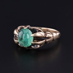 Antique Emerald Ring of 10k Gold - Circa 1910-1920