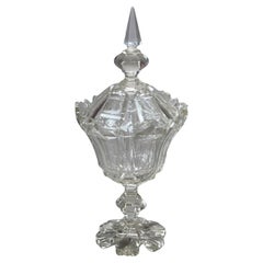 Antica composta con coperchio in vetro tagliato Emhart C1840
