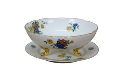 Antique Emil Madesclaire French Limoges Berry Draining Bowl & Underplate