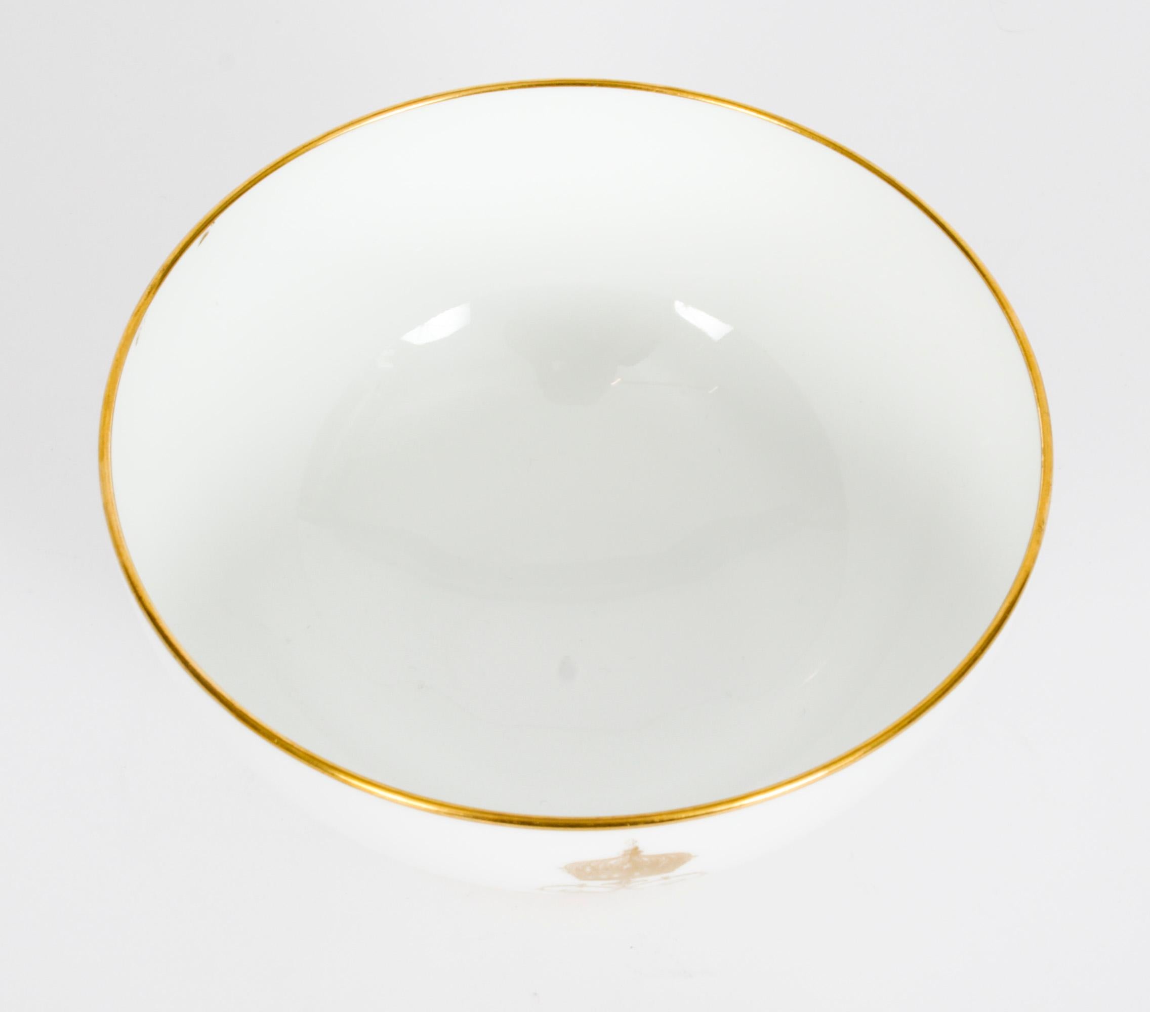 Antique Emperor Napoleon III Sevres Porcelain Cup Saucer & Sugar Bowl 19th C For Sale 13