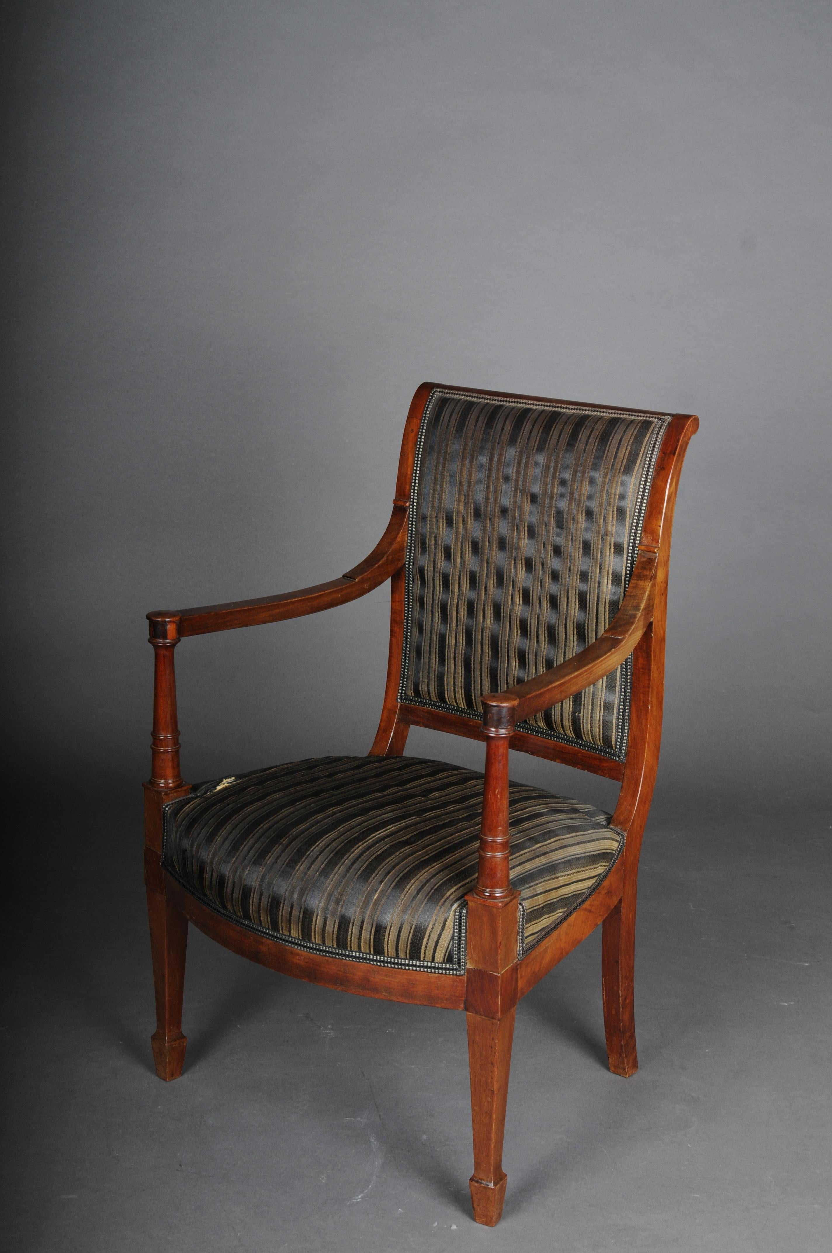 Antique Empire armchair, mahogany, around 1890. For Sale 3