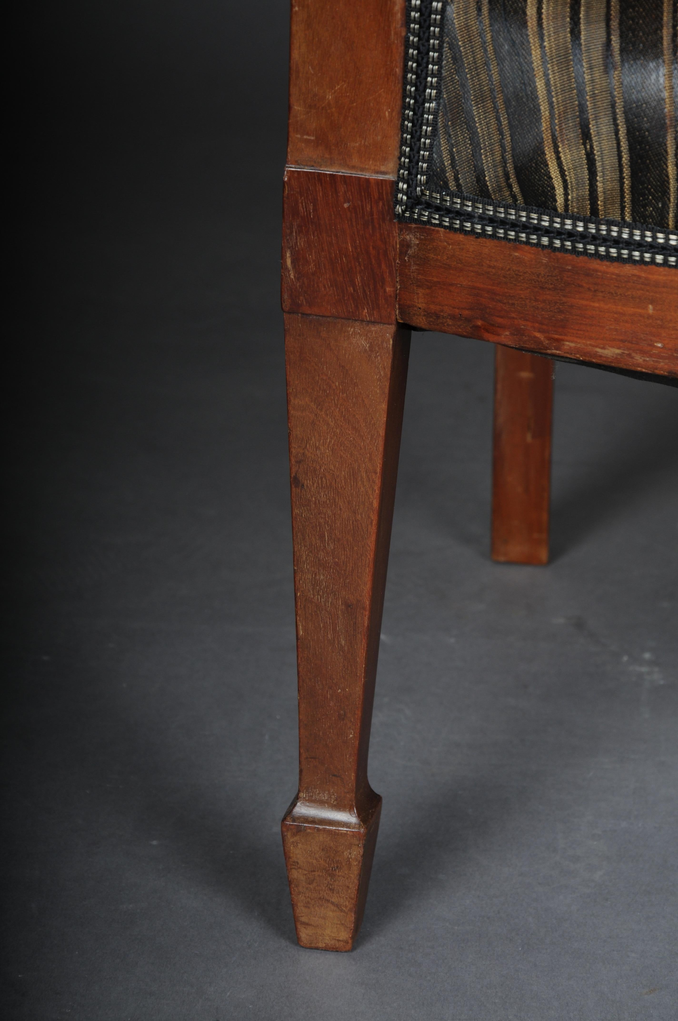 Antique Empire armchair, mahogany, around 1890. For Sale 1