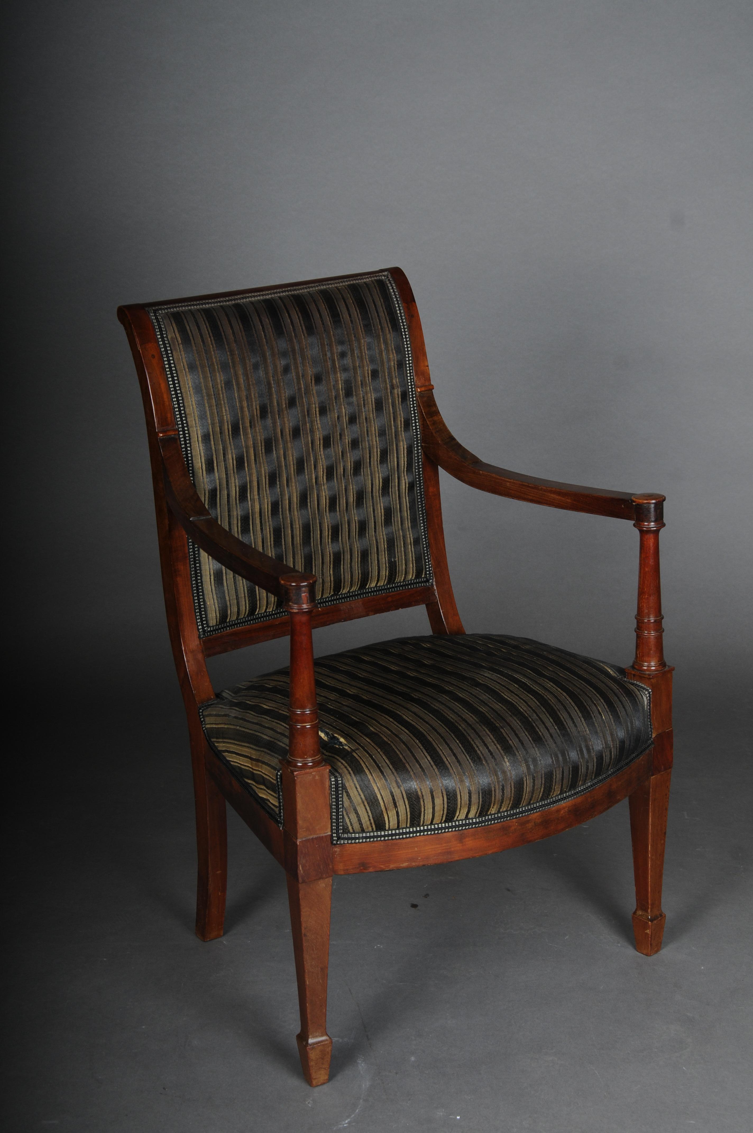 Antique Empire armchair, mahogany, around 1890. For Sale 2
