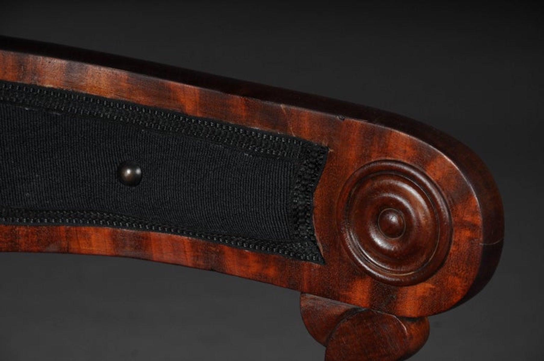 Antique Empire / Biedermeier Armchair, circa 1810, Mahogany For Sale 2