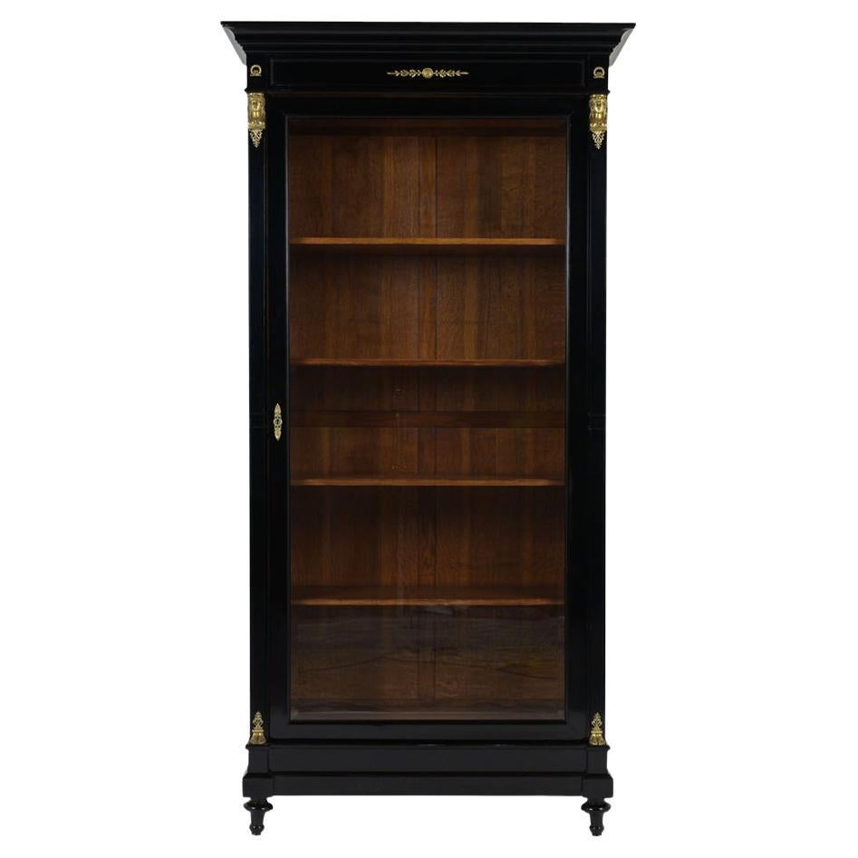 French Antique Empire Bookcase For Sale