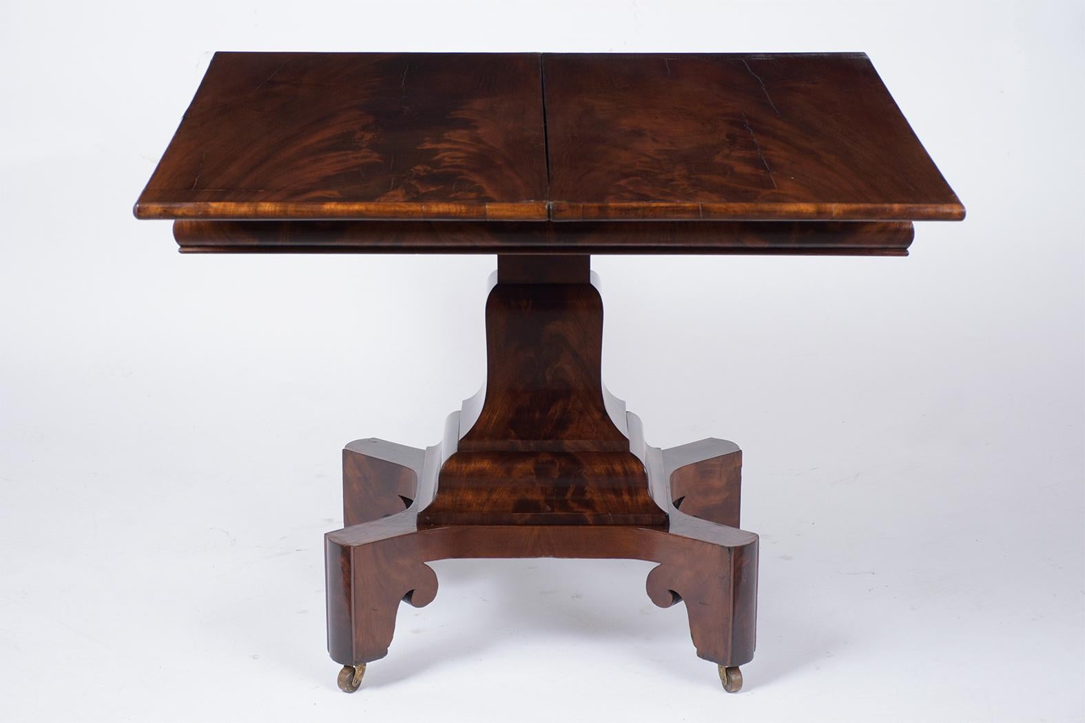 Hand-Carved Empire Card Table