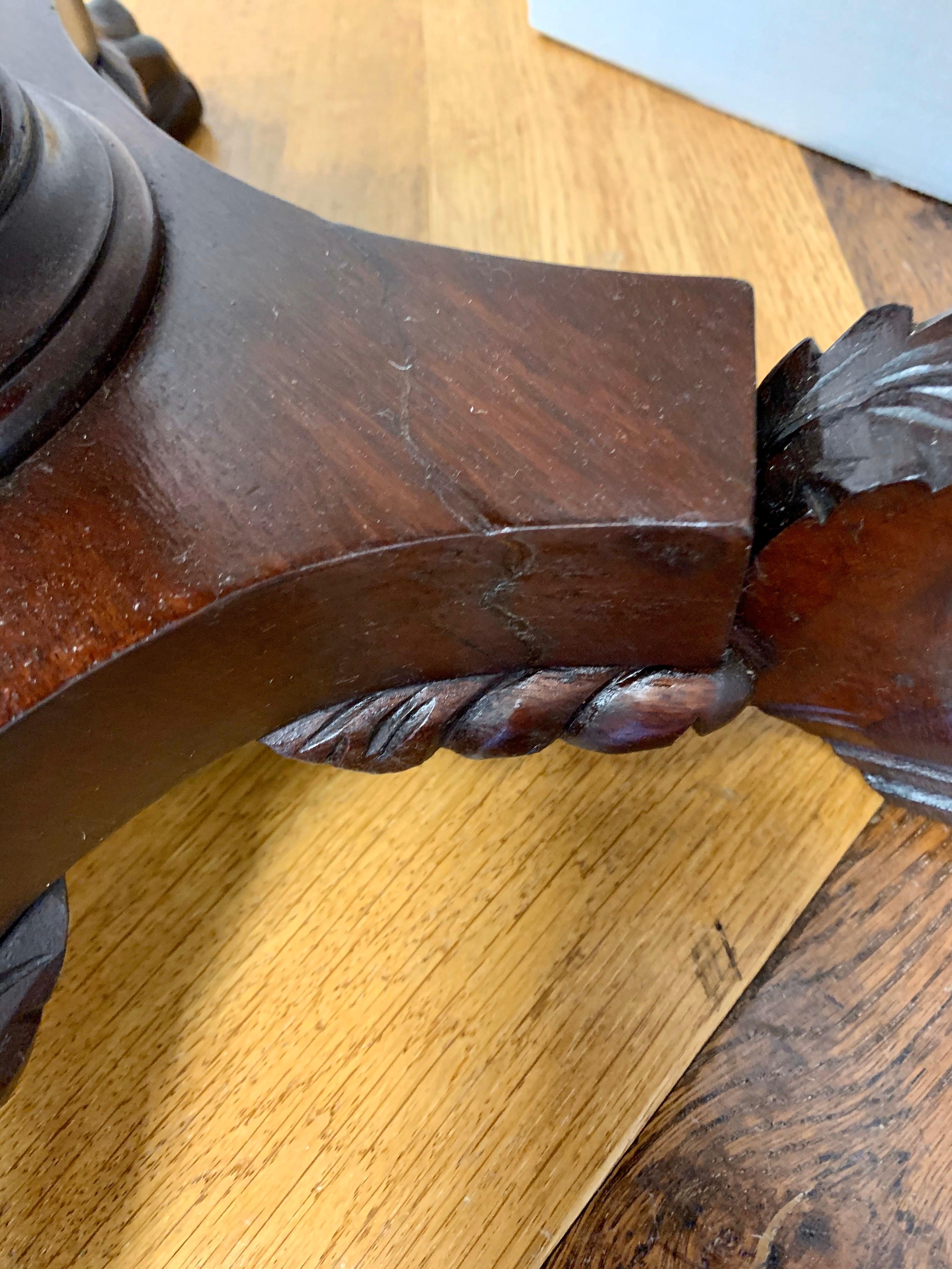 antique pedestal drop leaf table
