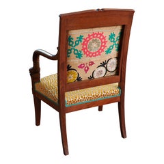 Antique Empire Chair from 1820 with Lorca Fabric