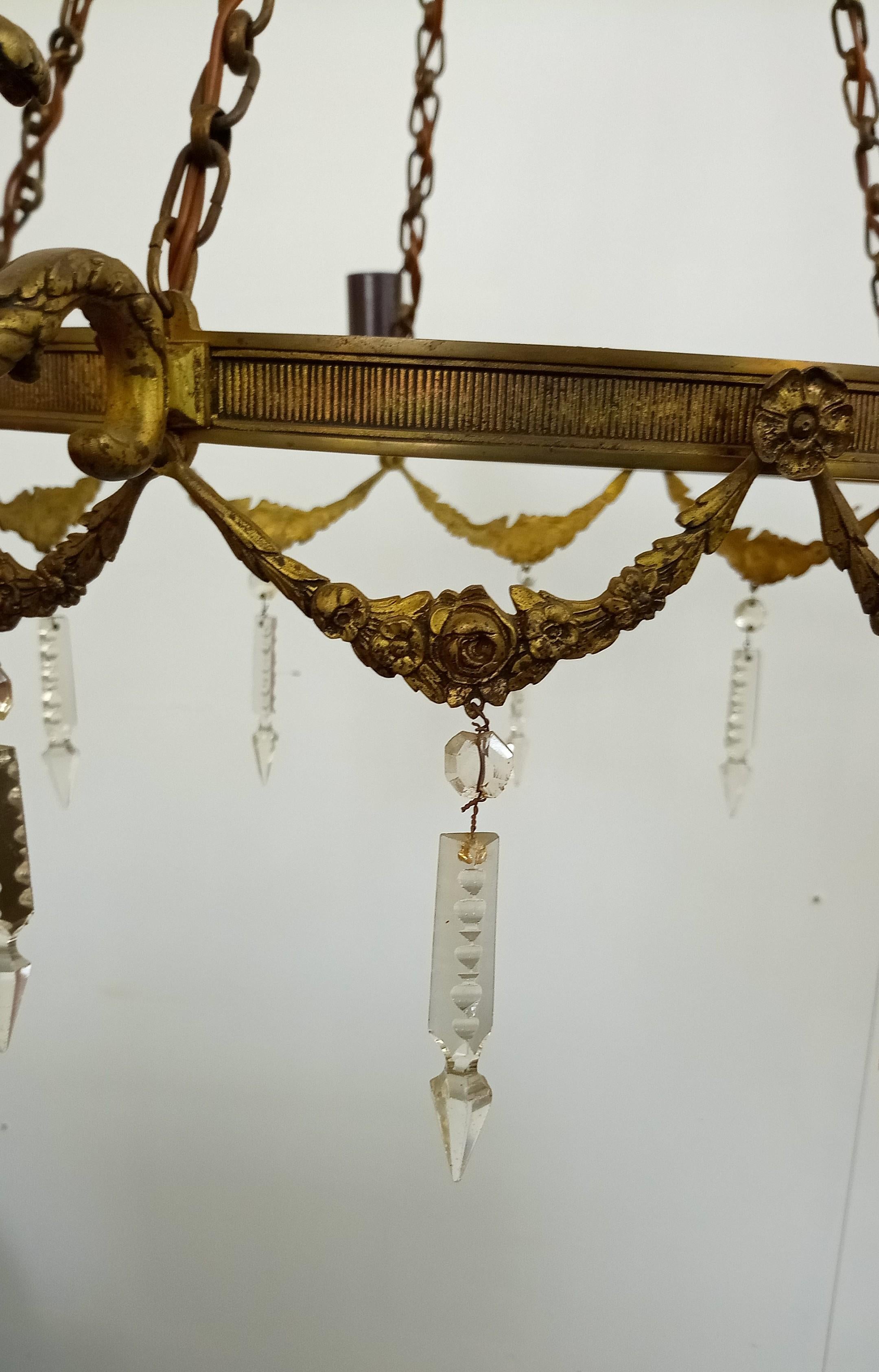 Empire antique empire chandelier For Sale