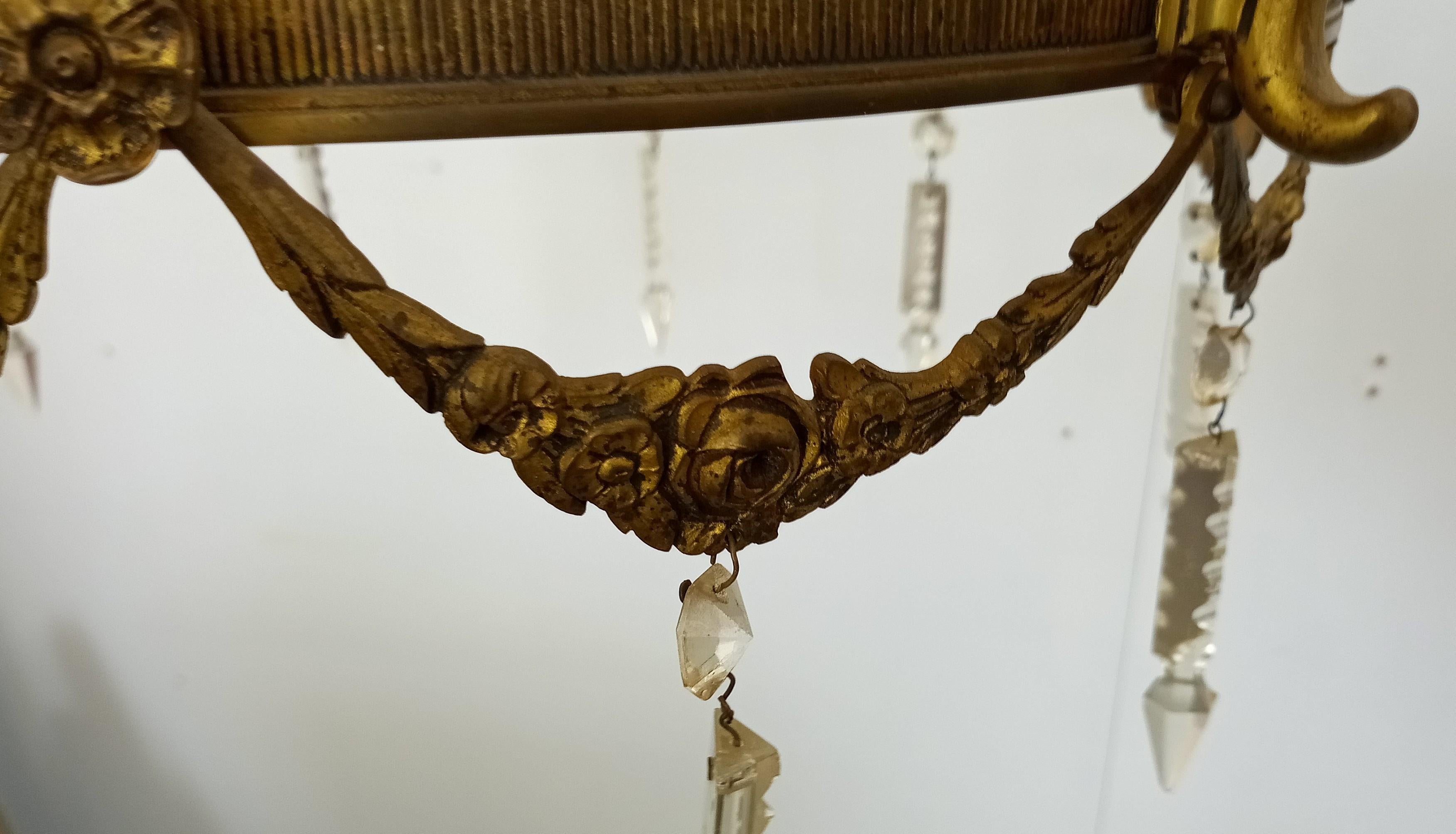 Metal antique empire chandelier For Sale