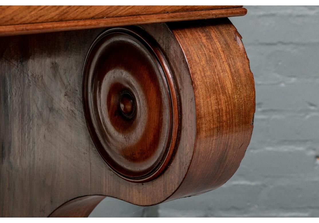 19th Century Antique Empire Console Table with Marble Top