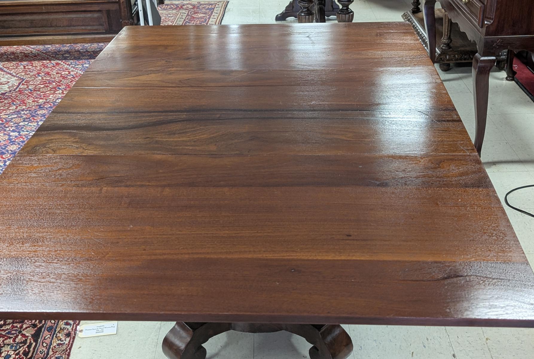 Wood Antique Empire Drop Leaf Mahogany Table, Dining Table For Sale