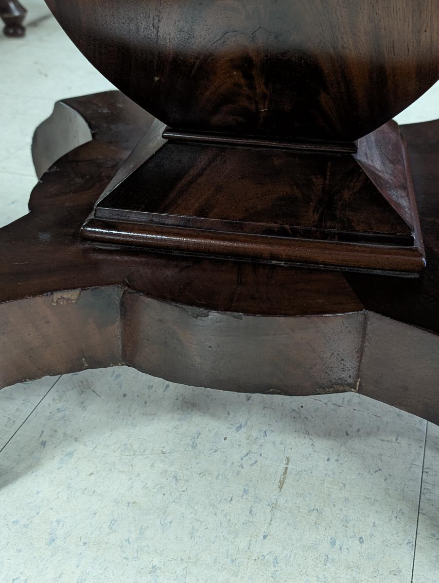 Antique Empire Drop Leaf Mahogany Table, Dining Table For Sale 1