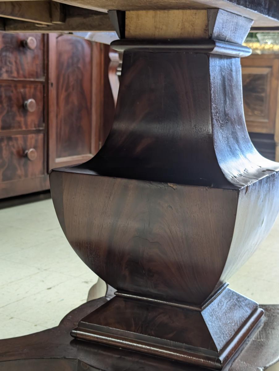 Antique Empire Drop Leaf Mahogany Table, Dining Table For Sale 3