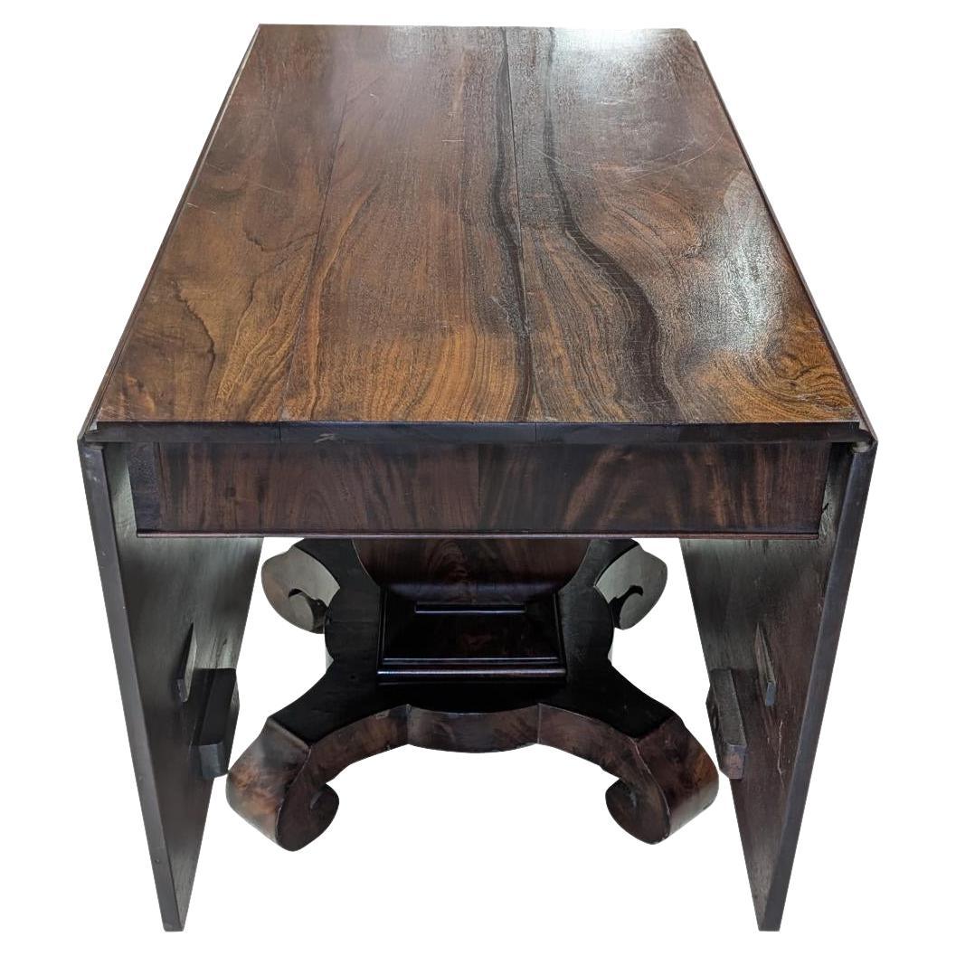 Antique Empire Drop Leaf Mahogany Table, Dining Table For Sale