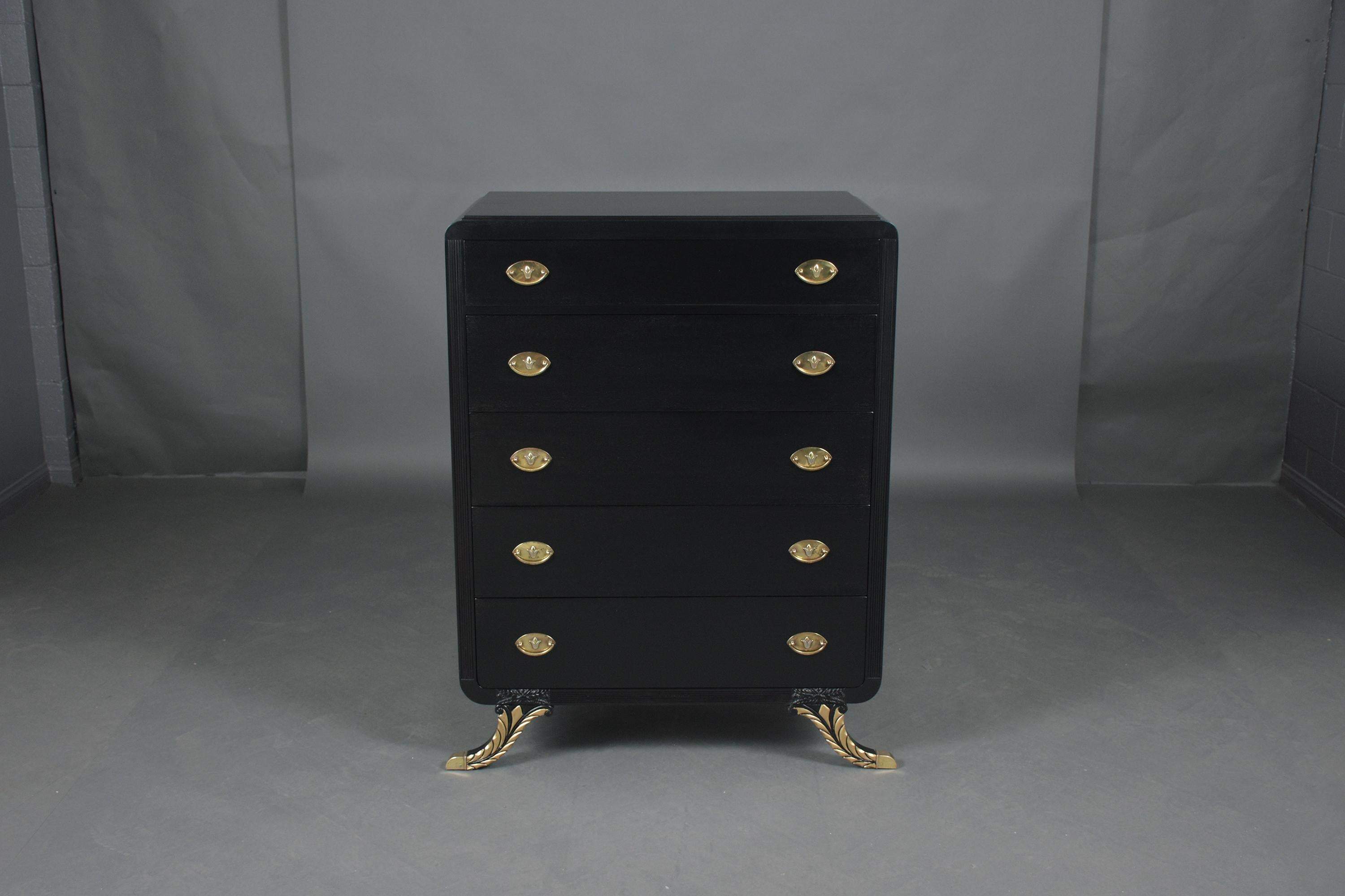 American Empire Empire Ebonized Commode