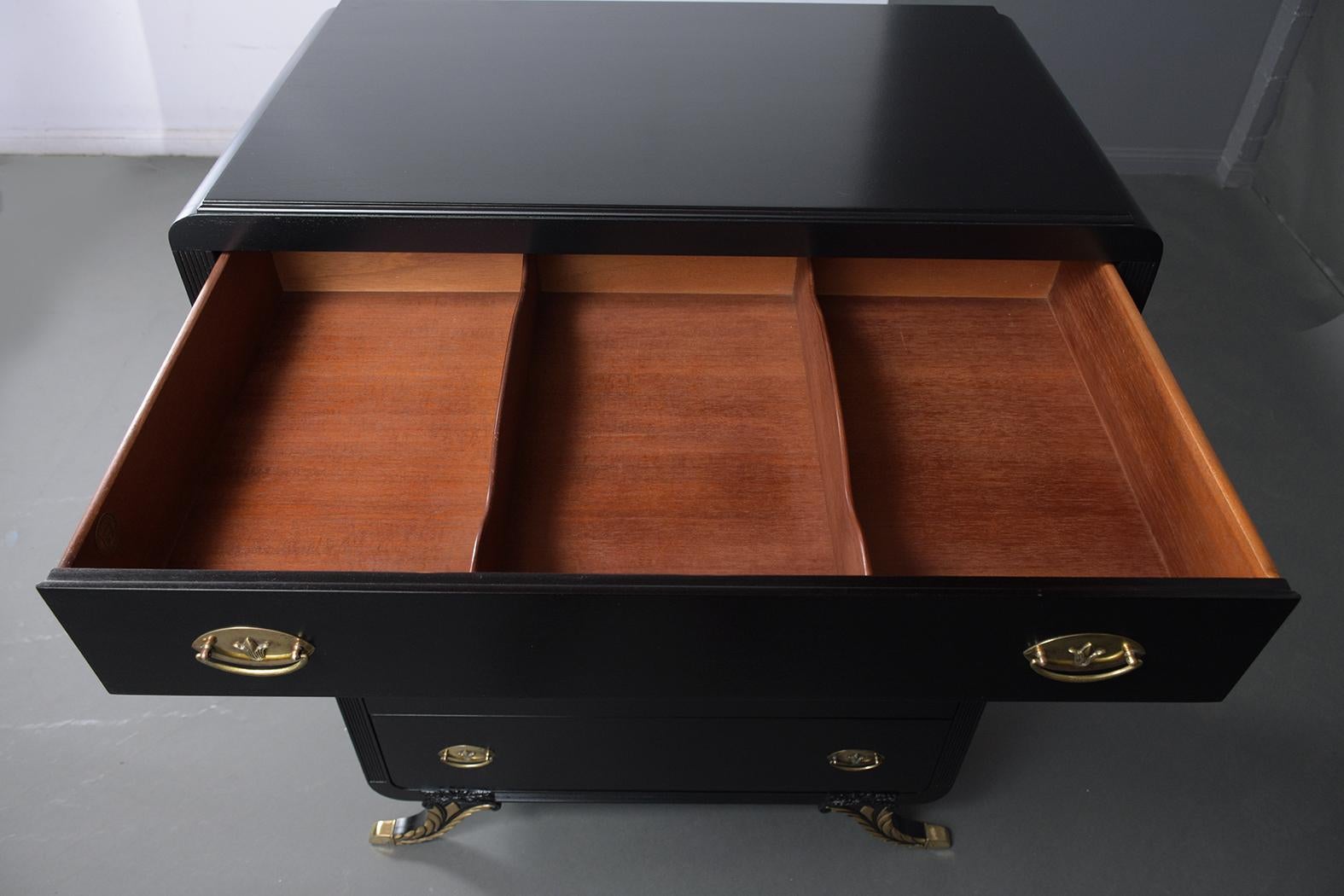 Early 20th Century Empire Ebonized Commode