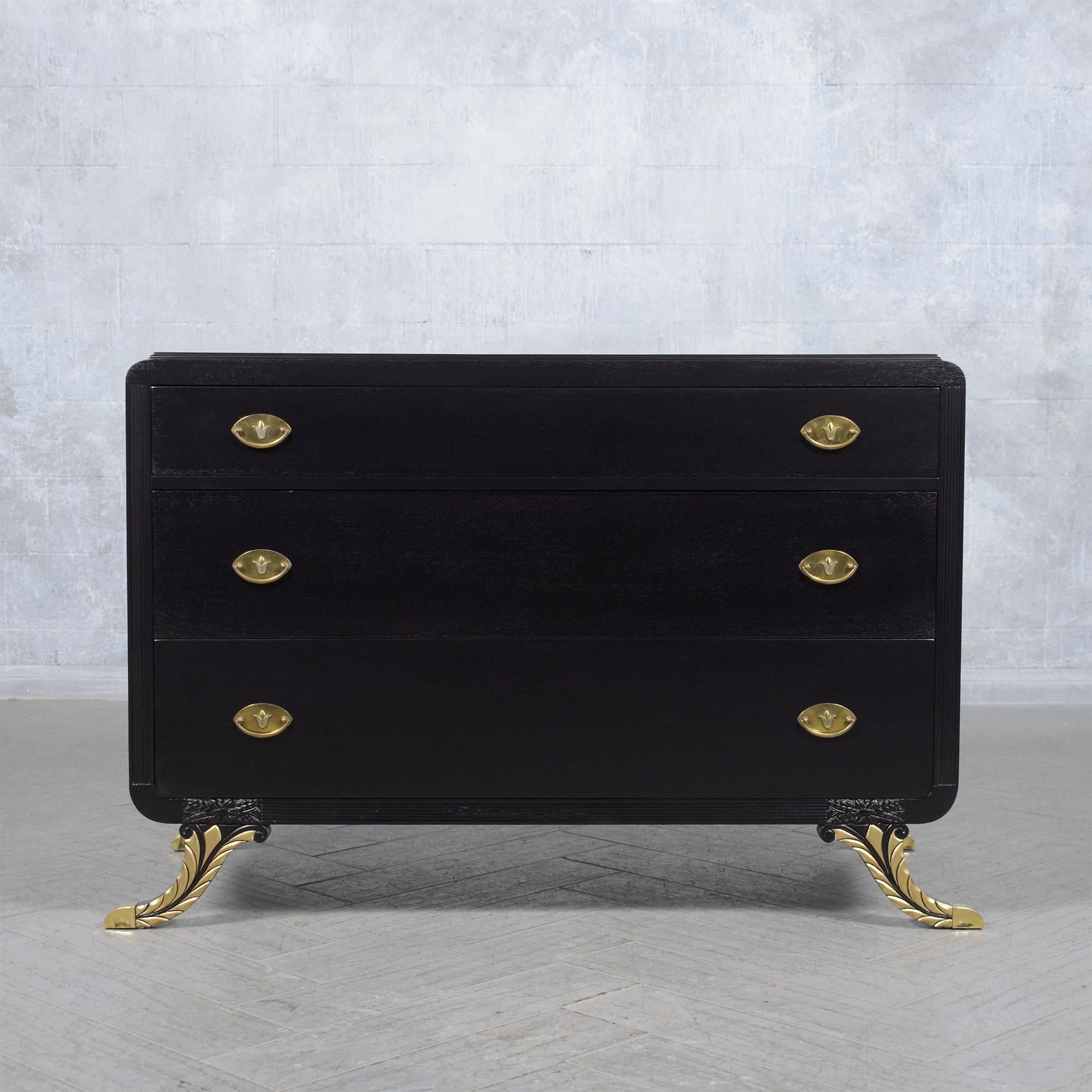 American Antique Empire Ebonized Dresser: Timeless Craftsmanship Restored For Sale
