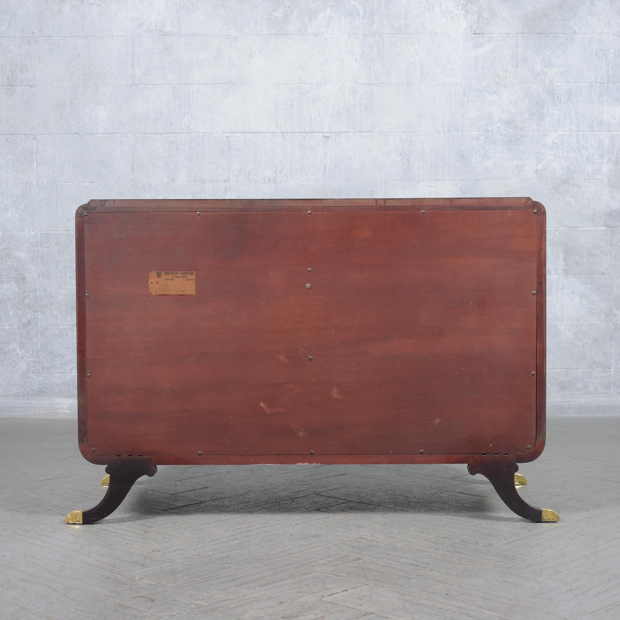 Antique Empire Ebonized Dresser: Timeless Craftsmanship Restored For Sale 8