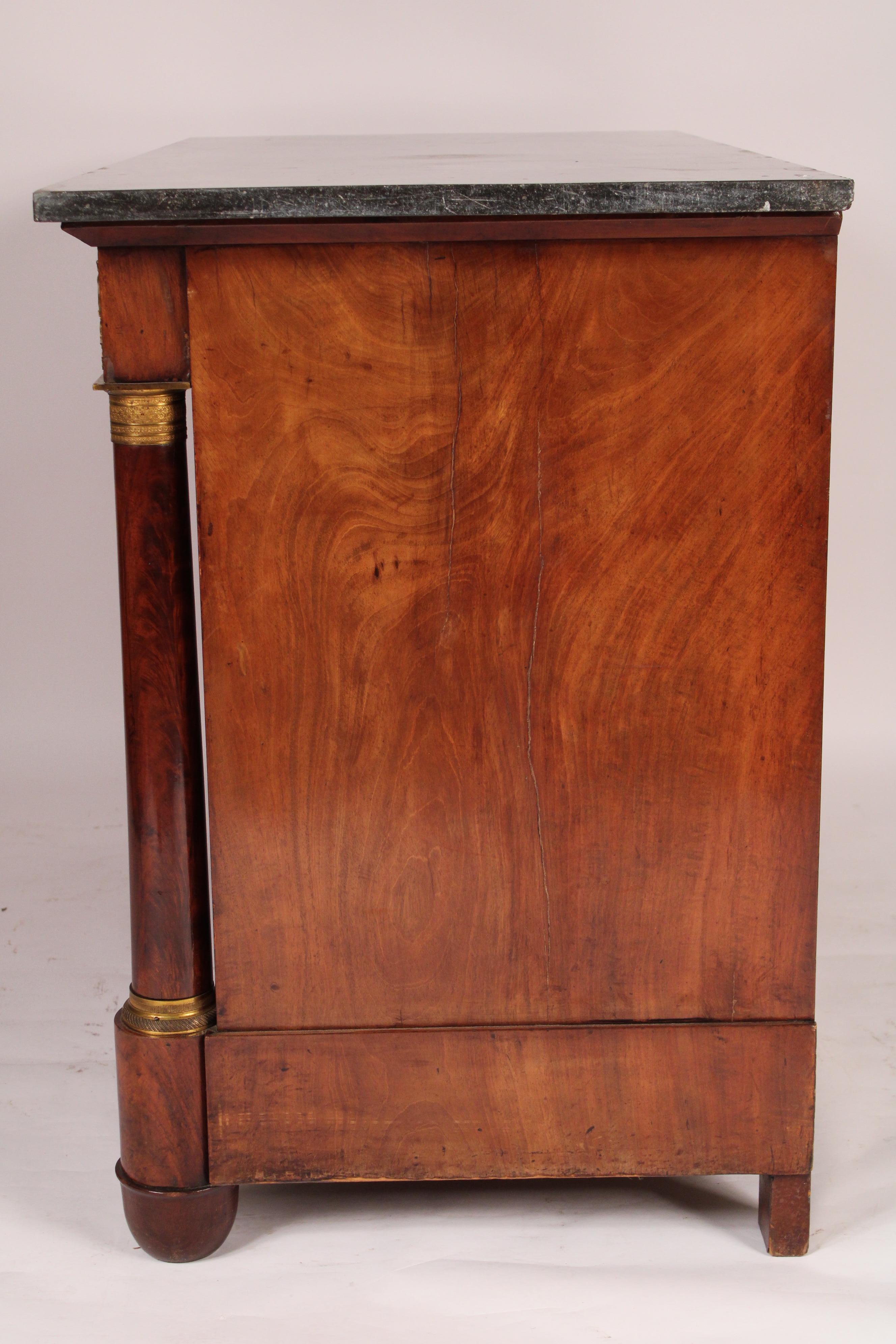 Antique Empire Flame Mahogany Chest Of Drawers In Good Condition For Sale In Laguna Beach, CA