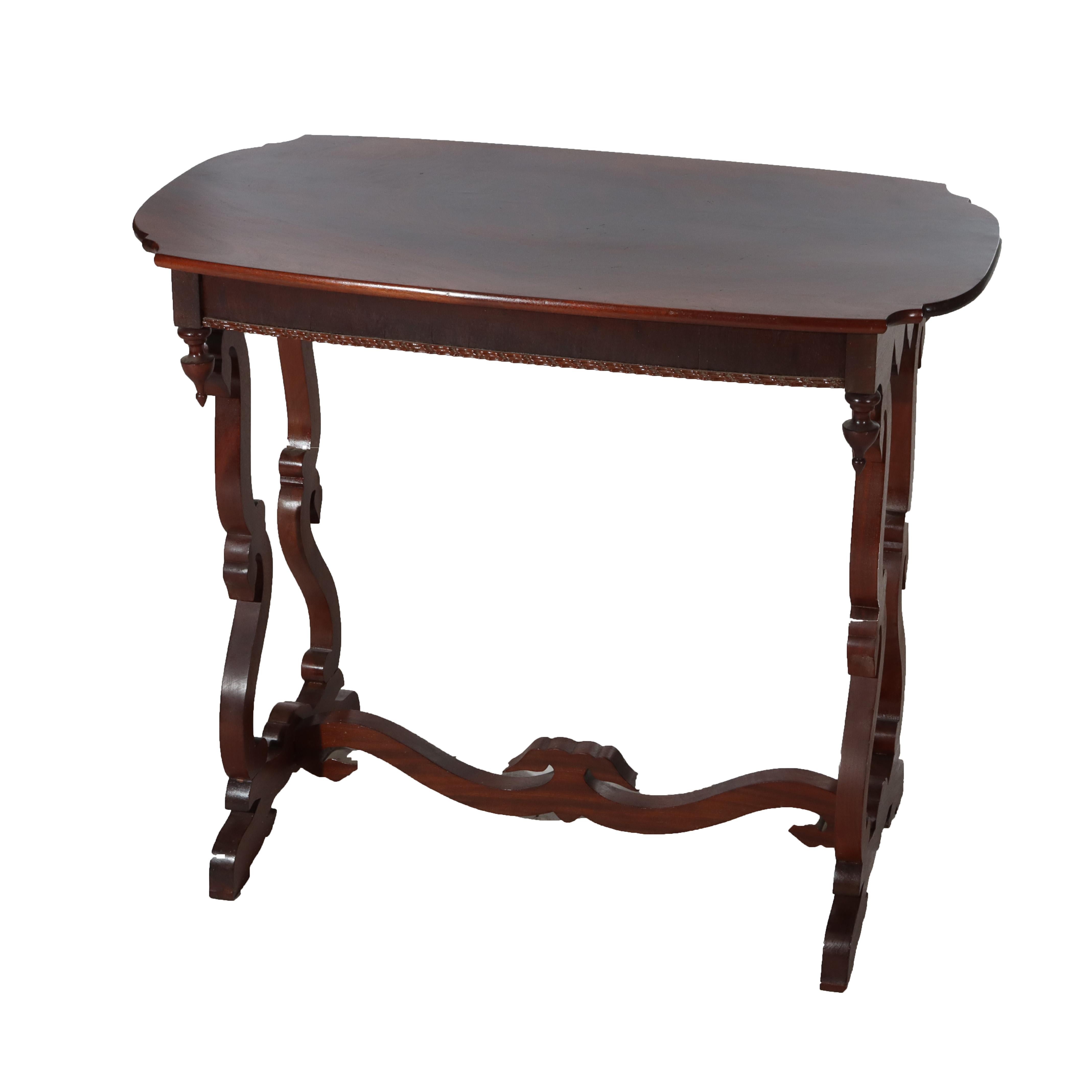 Antico supporto per lampada in mogano a fiamma impero C1870

Misure: 28 3/4