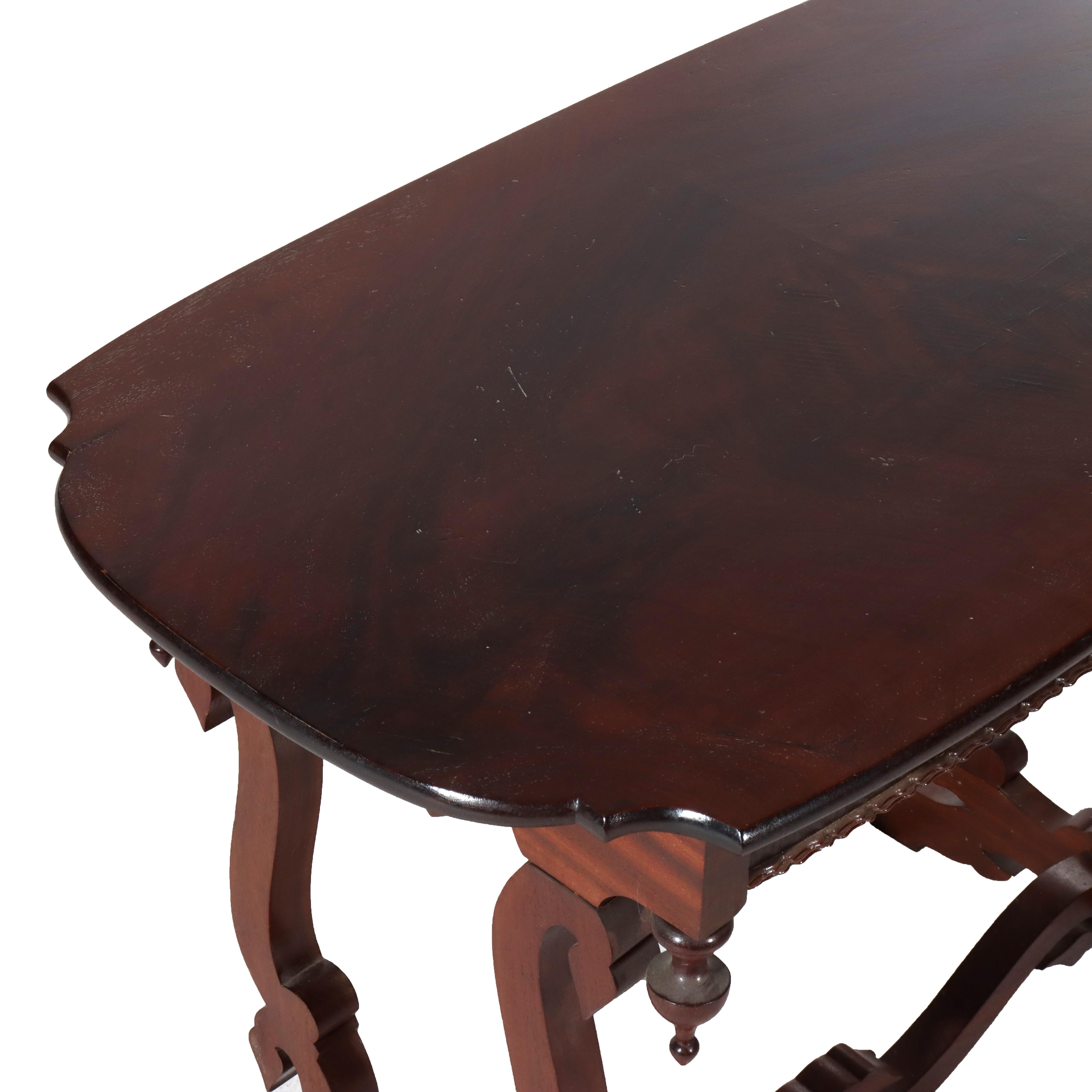 Mogano Antico supporto per lampada in mogano a fiamma impero C1870 in vendita