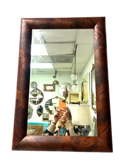 Antique Empire Flame Mahogany Mirror