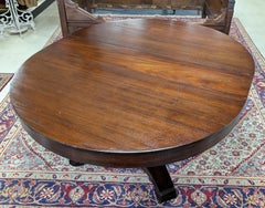 Antique Empire Mahogany Dining Table, Round, Oval