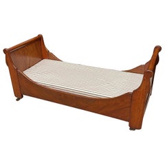 Used Empire Mahogany Sleigh Bed, Cabinet Makers Example, as Dog Bed