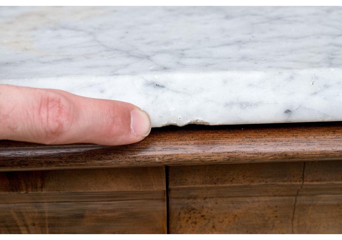 Antique Empire Marble Top Mahogany Pier Table, 19th C. For Restoration For Sale 6