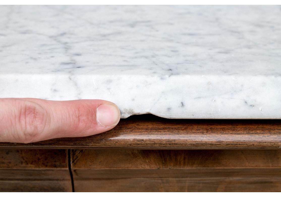 Antique Empire Marble Top Mahogany Pier Table, 19th C. For Restoration For Sale 9