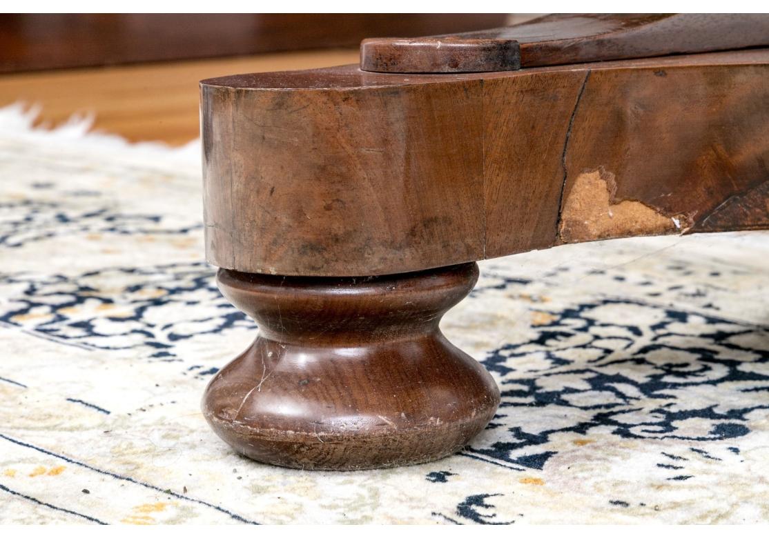 Antique Empire Marble Top Mahogany Pier Table, 19th C. For Restoration For Sale 11