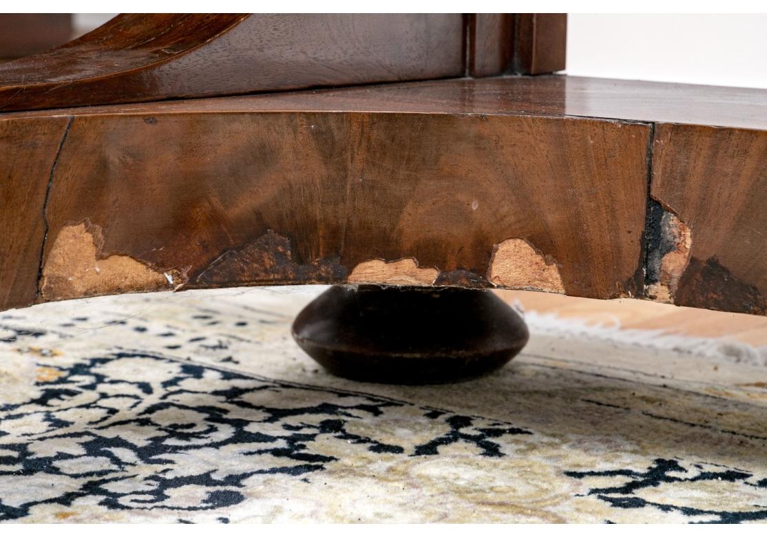 Antique Empire Marble Top Mahogany Pier Table, 19th C. For Restoration For Sale 2