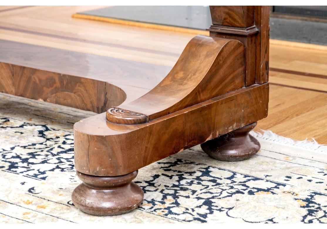 Antique Empire Marble Top Mahogany Pier Table, 19th C. For Restoration For Sale 4