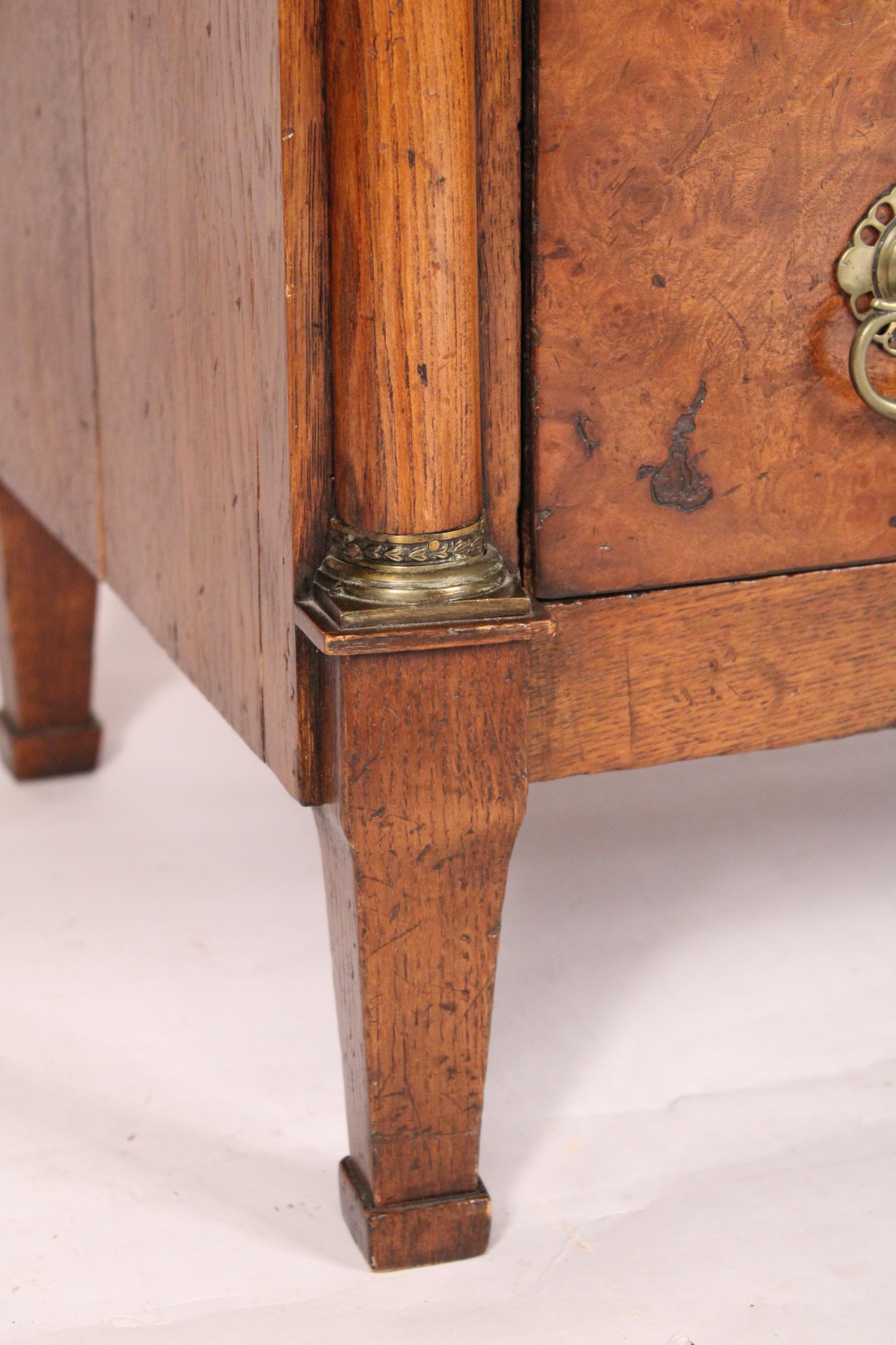 Antique Empire Oak and Burl Elm Chest of Drawers 1