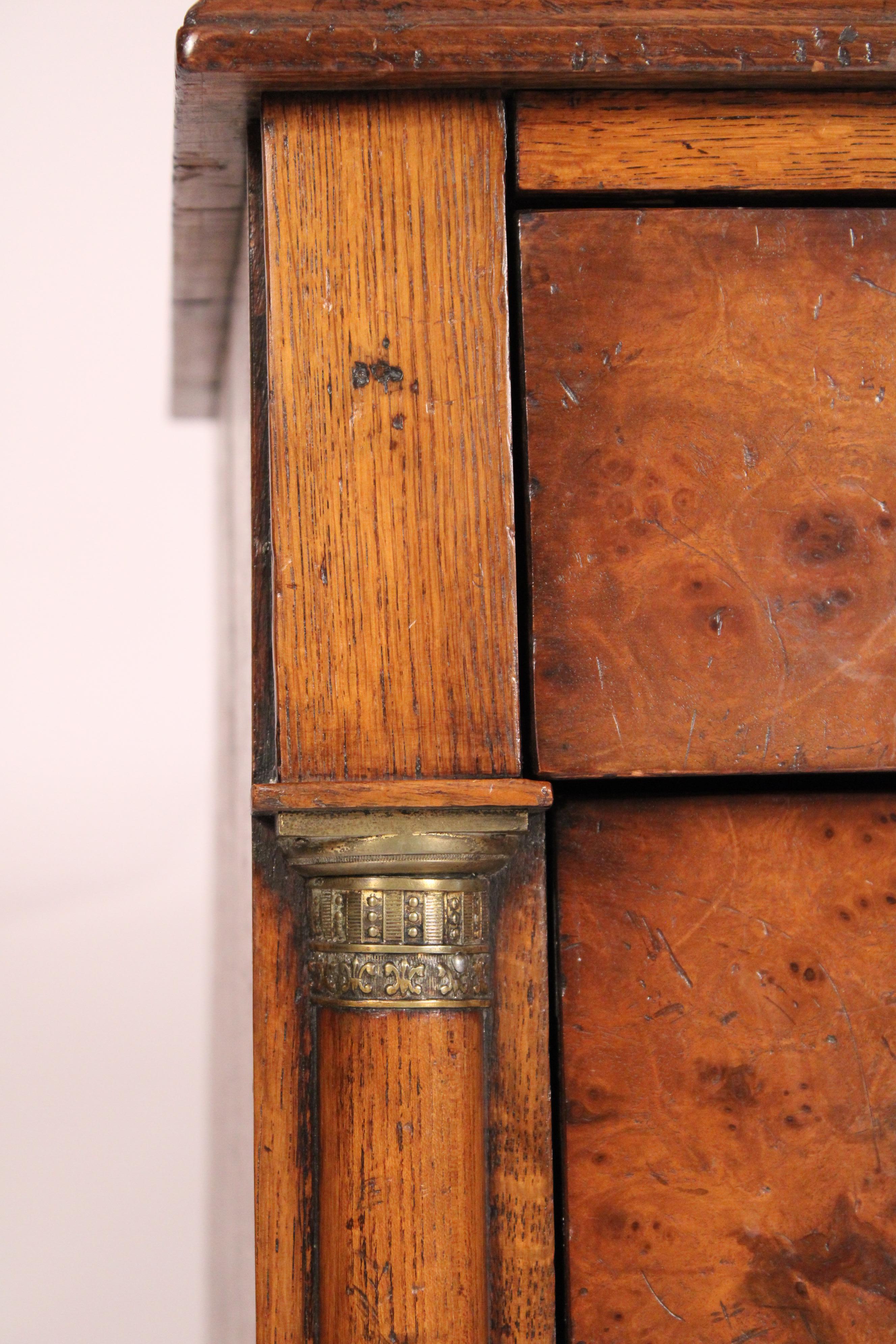 Antique Empire Oak and Burl Elm Chest of Drawers 2