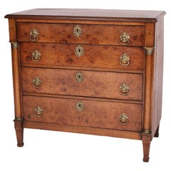 Antique Empire Oak and Burl Elm Chest of Drawers