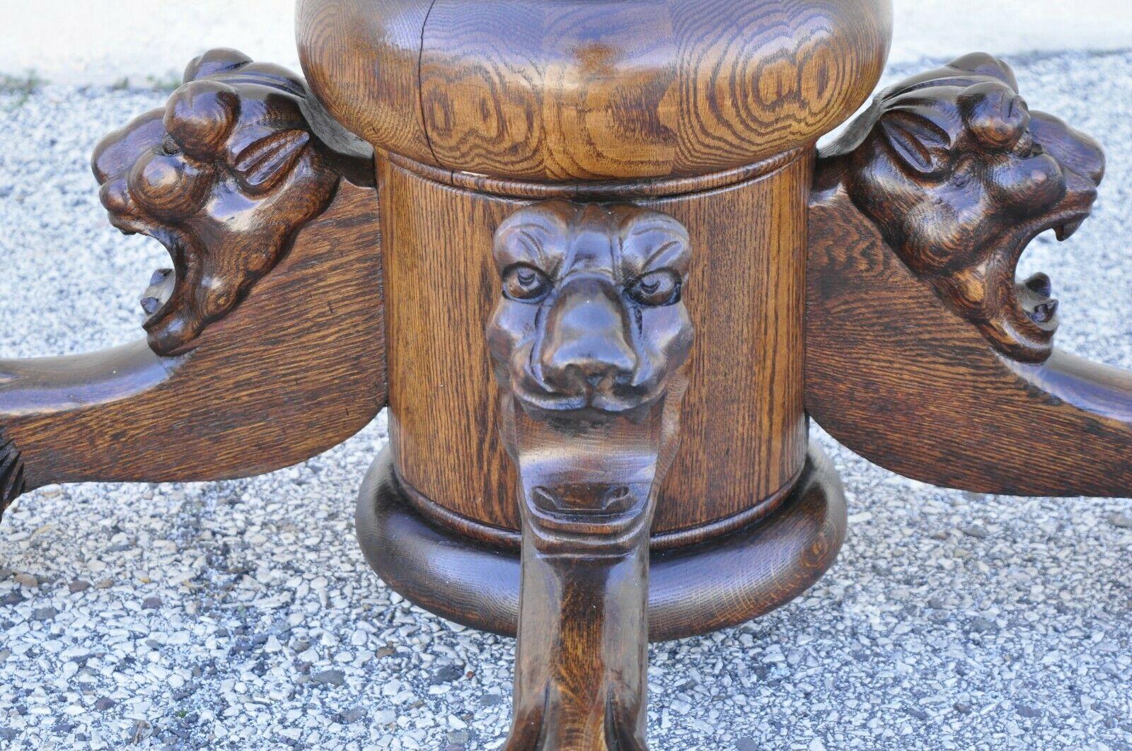 lions claw foot table antique