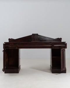 Antique Empire Pedestal Console Table, Wood, France, 1820-1829