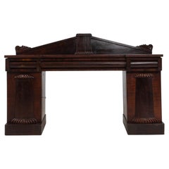 Antique Empire Pedestal Console Table, Wood, France, 1820-1829